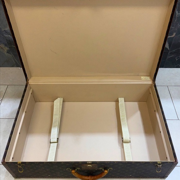 Authentic Vintage Louis Vuitton Monogram Hard Travel Case Trunk Alzer 80 & certi - Picture 14 of 16